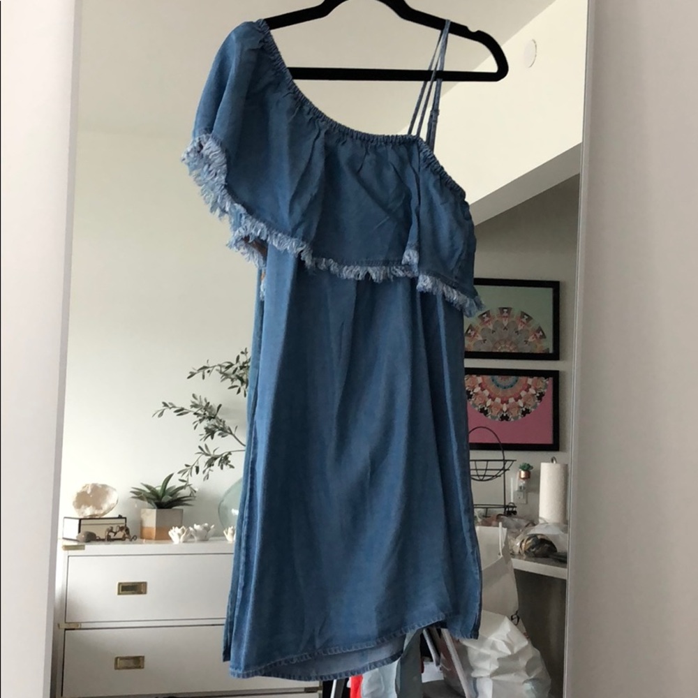Splendid Asymmetrical Ruffle Dress